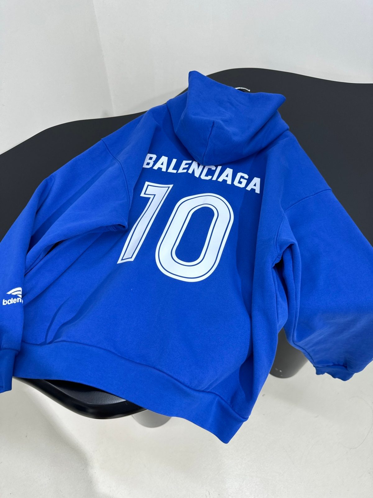 Balenciaga Logo Zip-Up Hoodie Sweatshirt