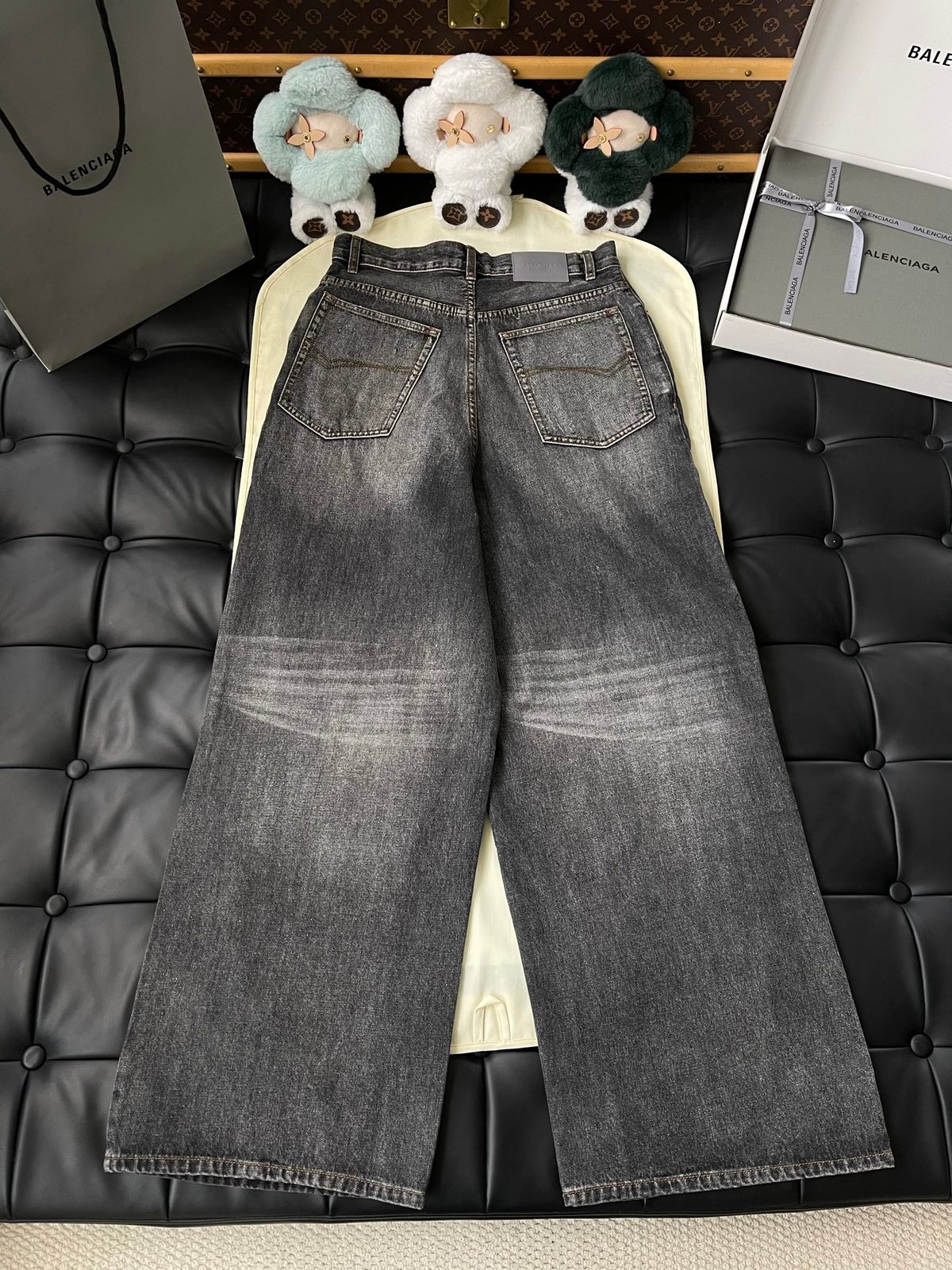 Balenciaga Wide Leg Denim Jeans