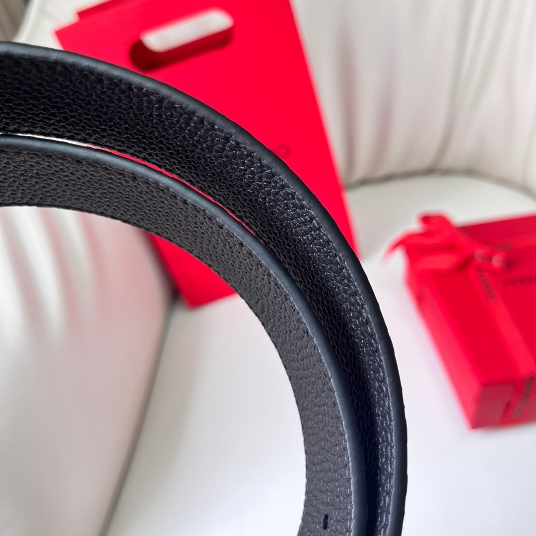 Ferragamo Gancini Leather Belt Black