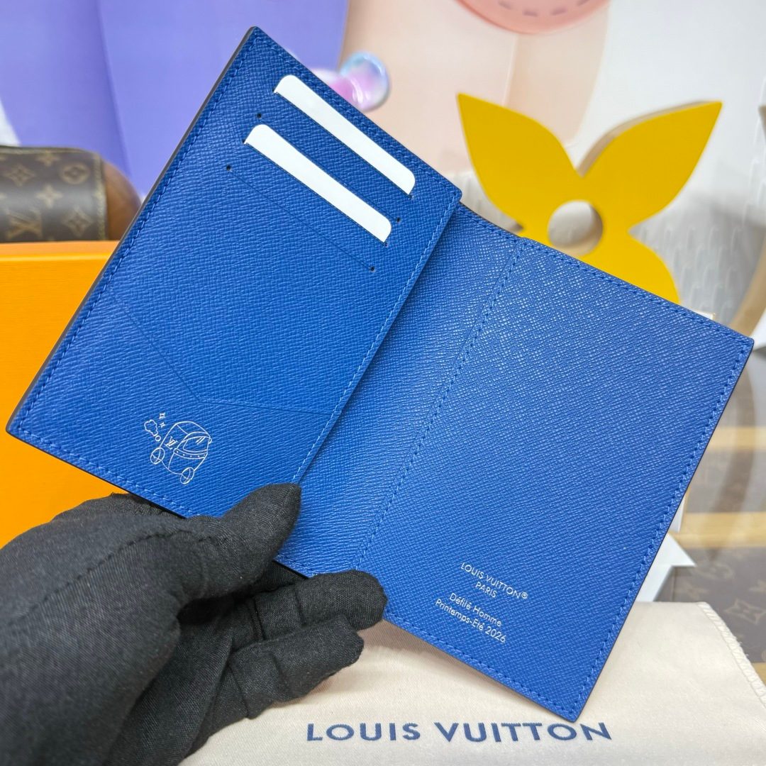 Louis Vuitton Epi Leather Bifold Wallet Blue