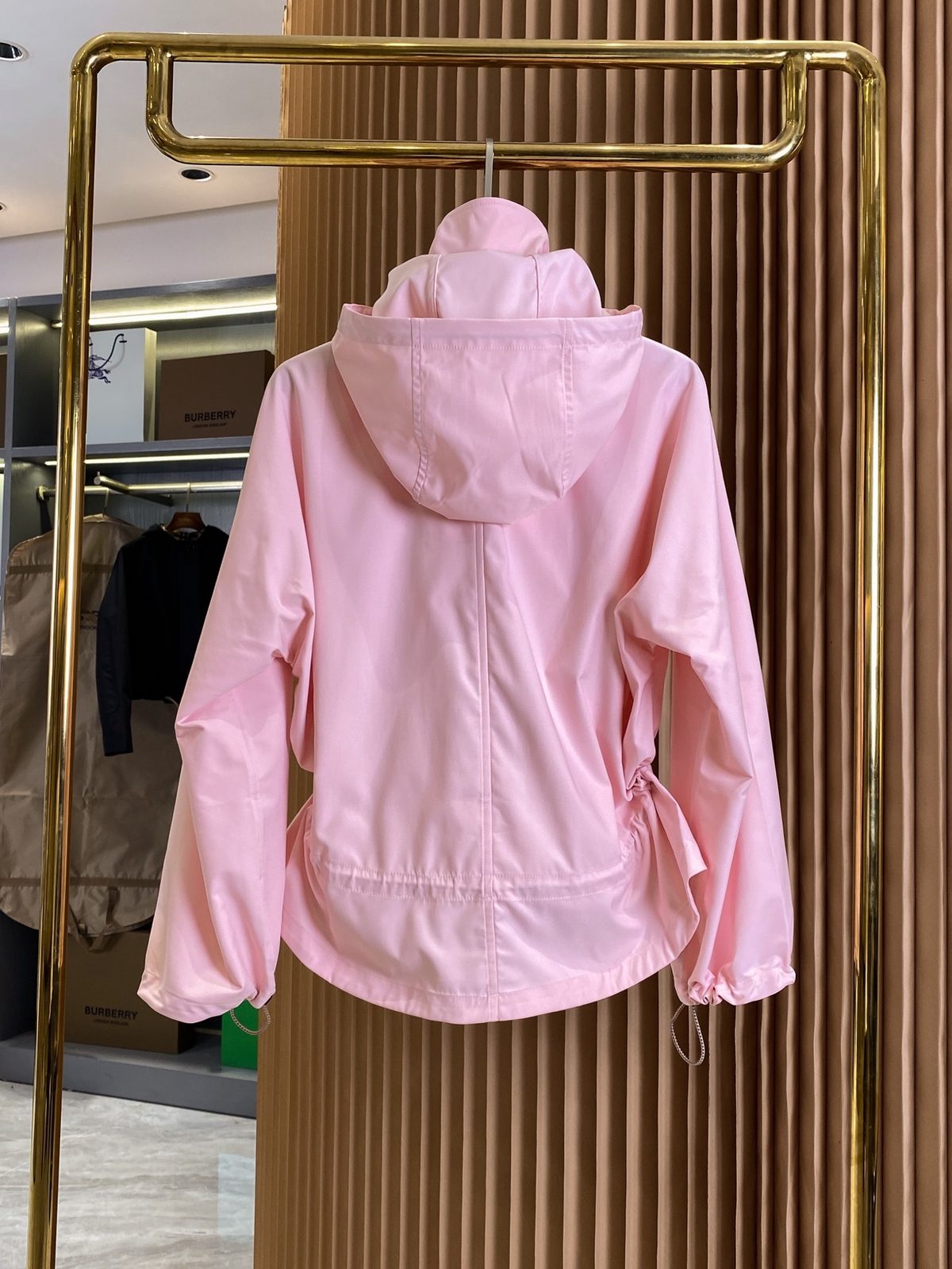 Burberry Pink Hooded Windbreaker Jacket