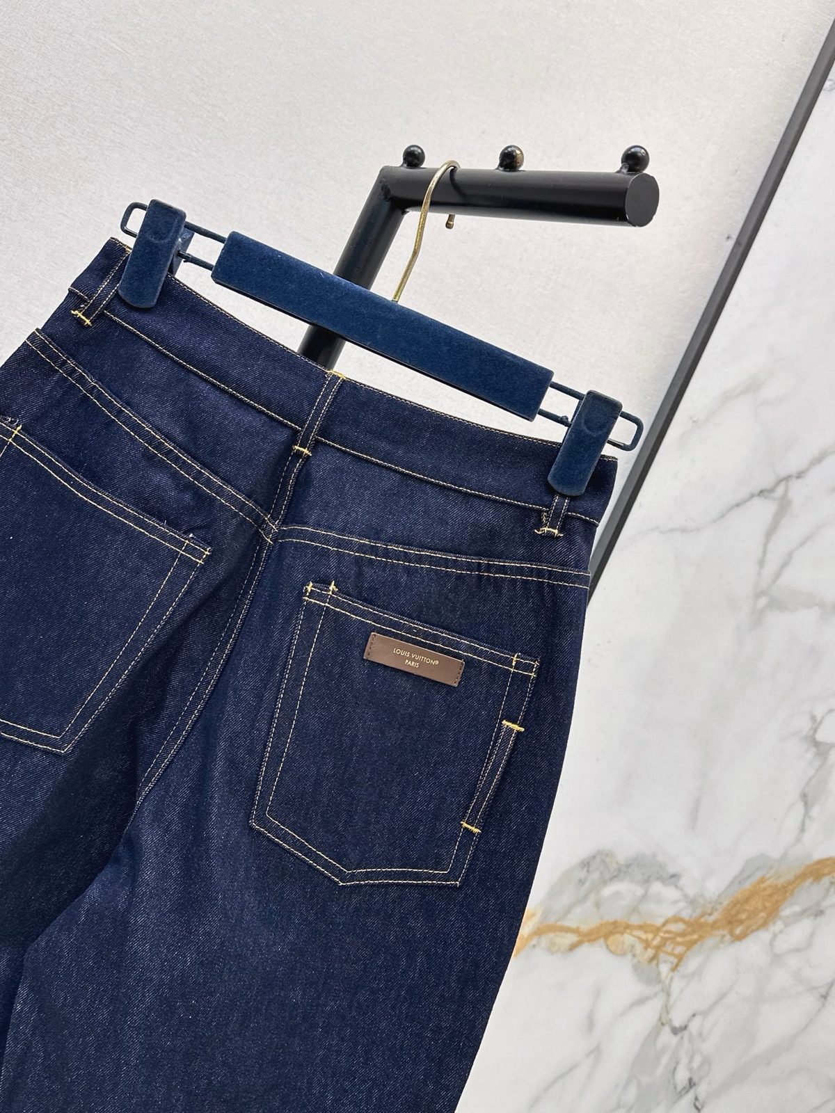 Louis Vuitton Dark Wash Denim Flare Jeans