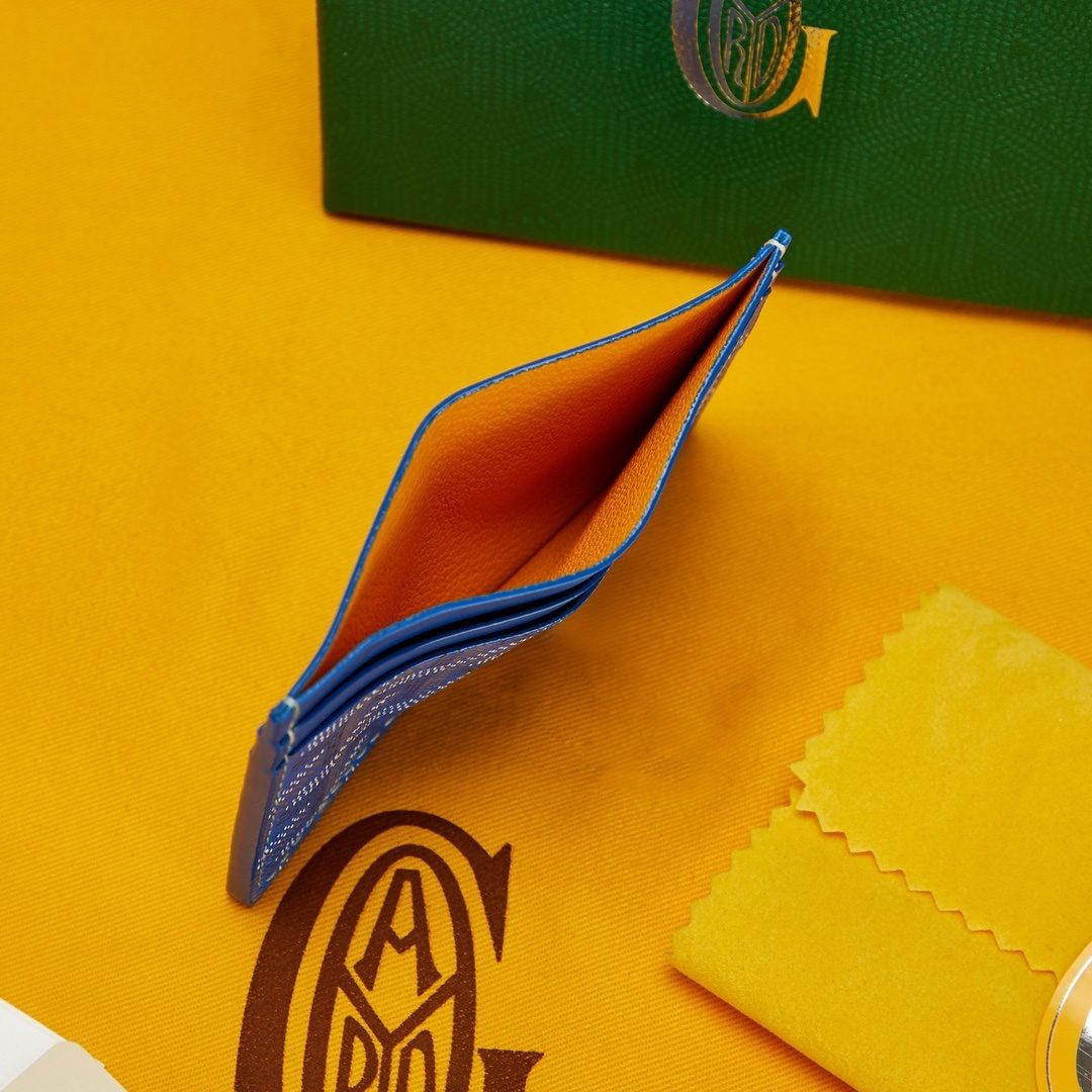 Goyard Blue Monogram Card Holder