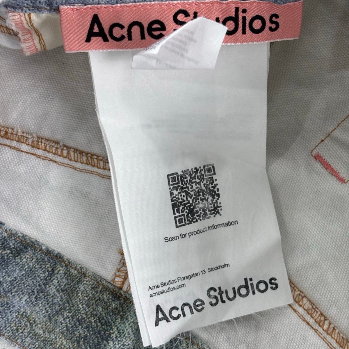 Acne Studios AC 26ss Distressed Rose Patterned Jeans