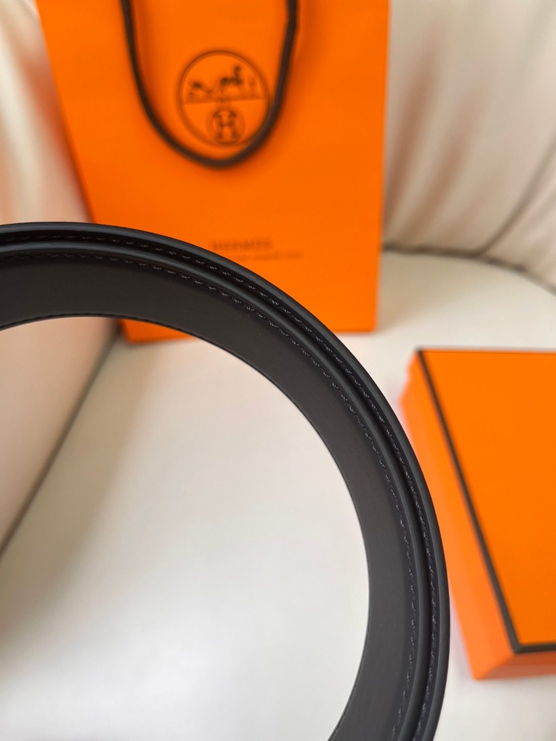 Hermès H Buckle Reversible Leather Belt