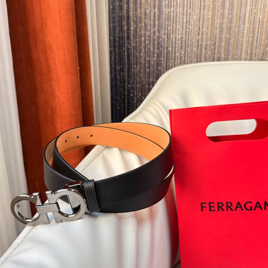 Ferragamo Gancini Reversible Leather Belt