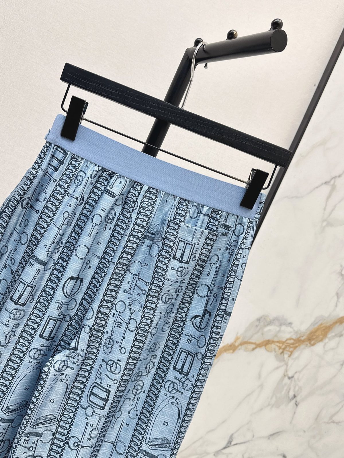 Dior Monogram Pleated Midi Skirt