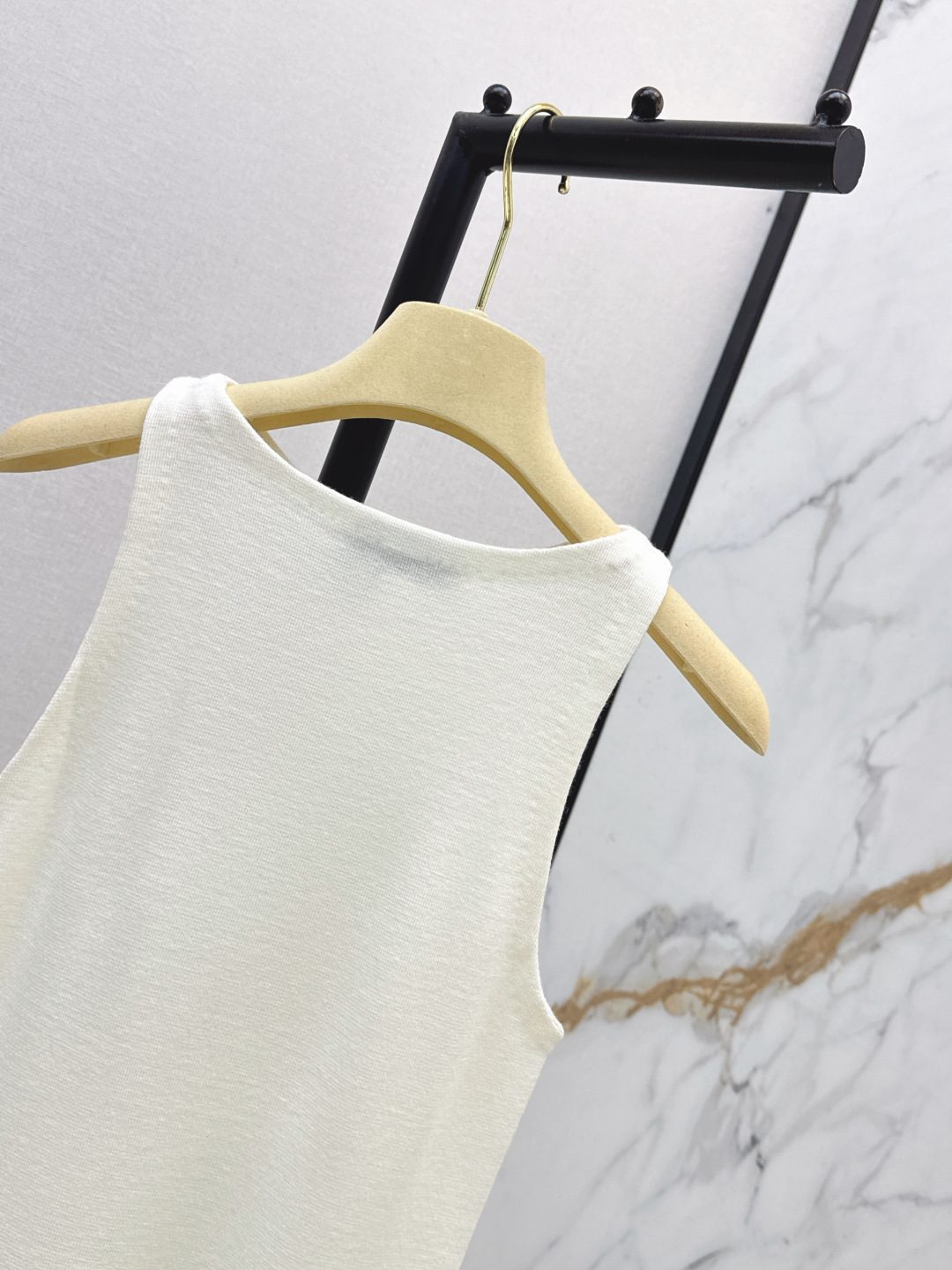 Miu Miu Women's Cream Sleeveless Tank Top
