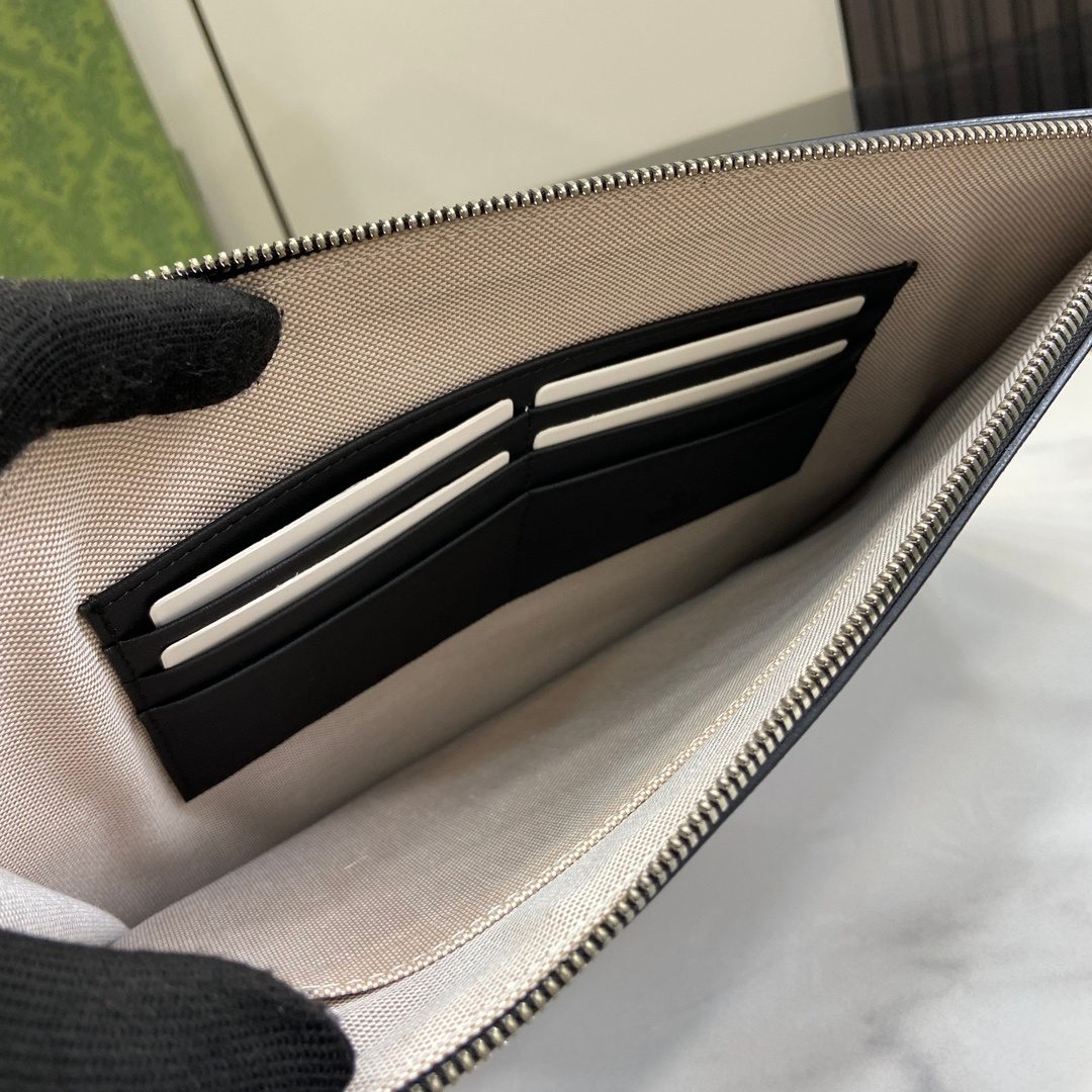 Gucci GG Monogram Canvas Wristlet Clutch