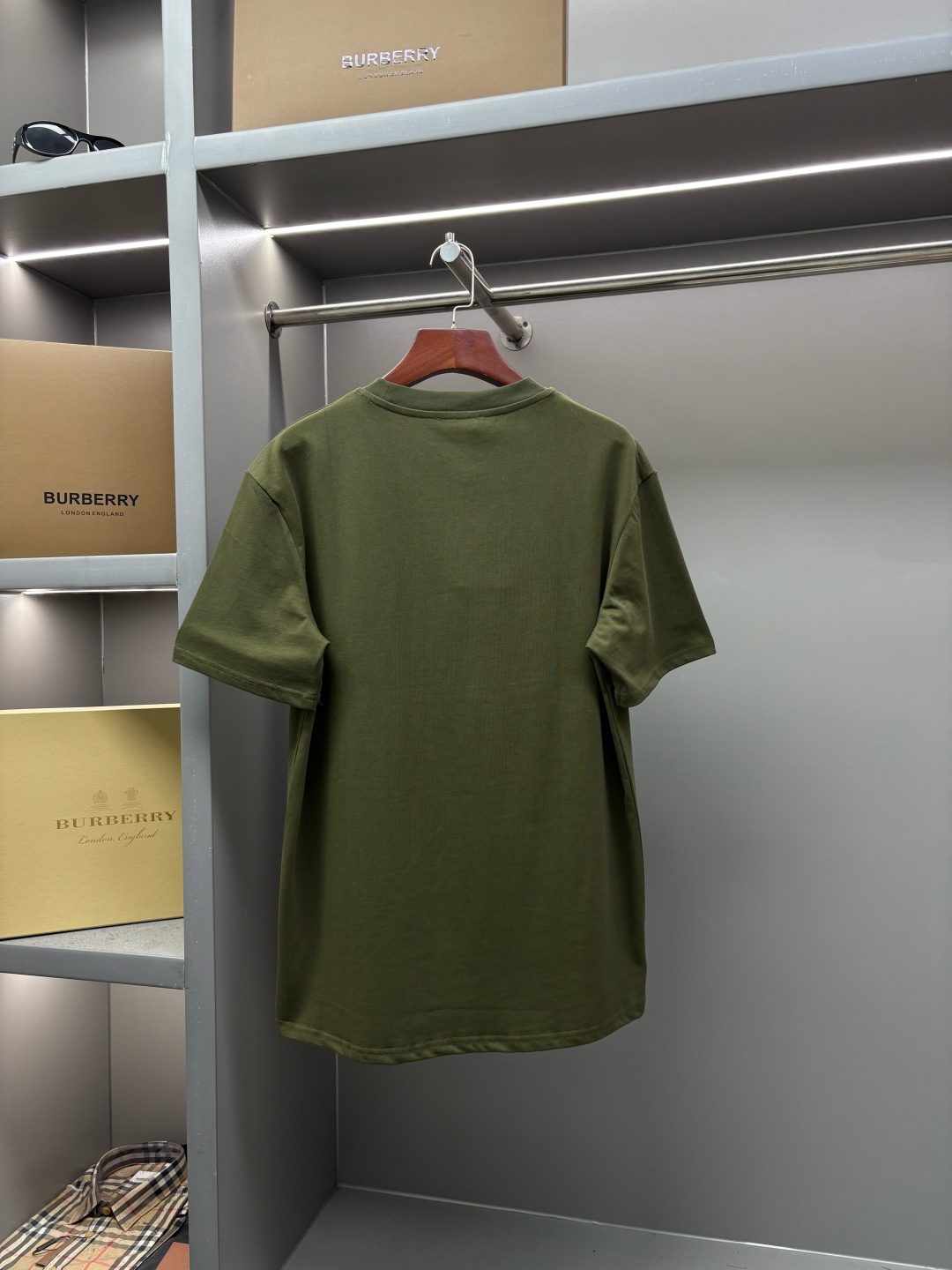 Burberry Logo Embroidered Cotton T-Shirt