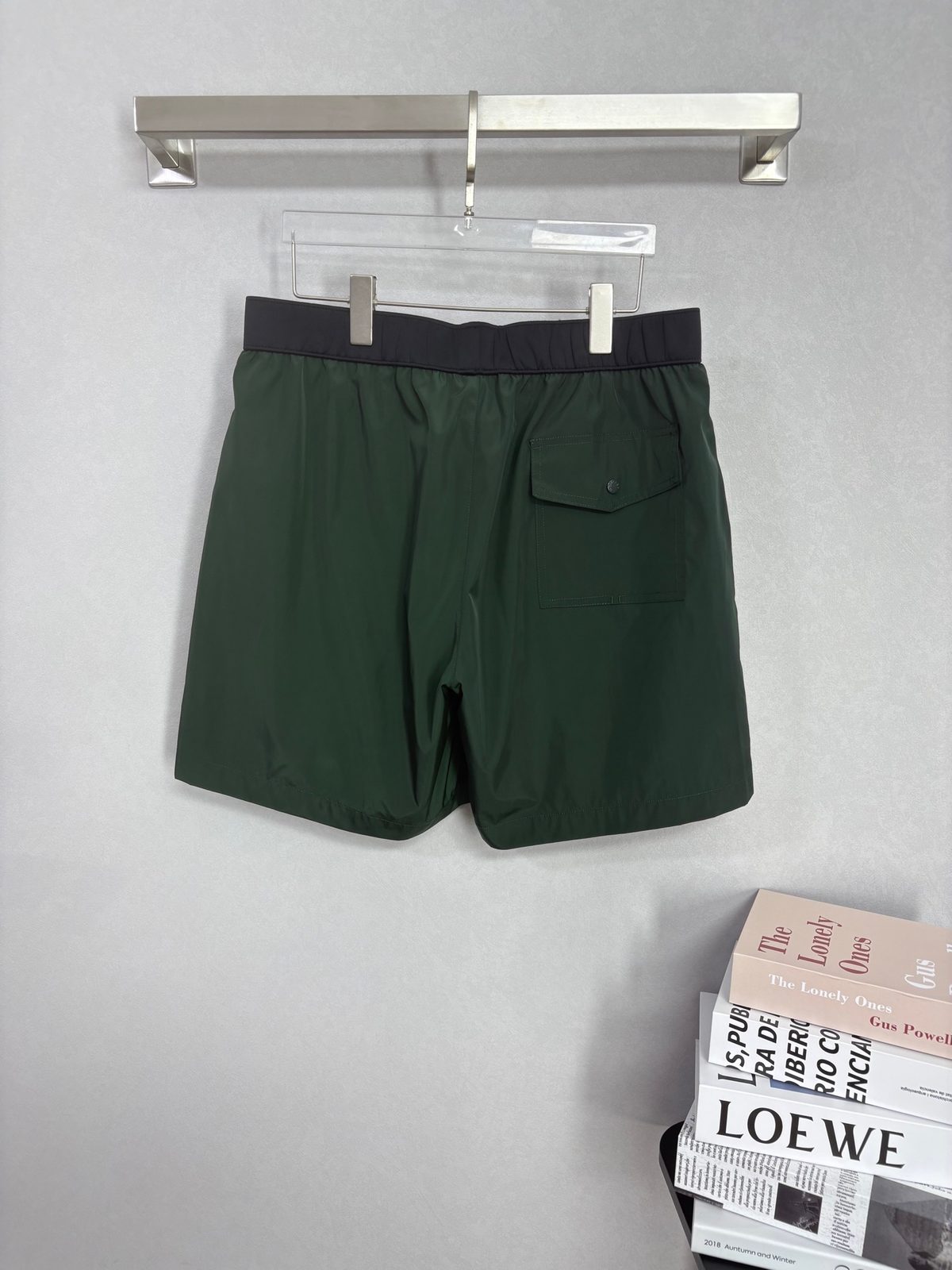 Moncler Nylon Cargo Shorts Green