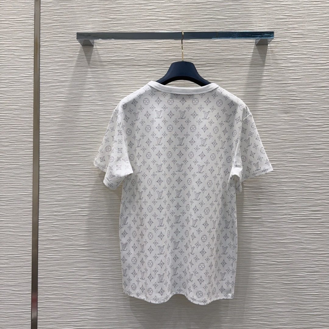 Louis Vuitton Monogram Print Cotton T-Shirt