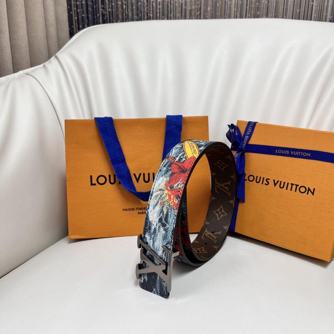Louis Vuitton Monogram Floral Reversible Belt