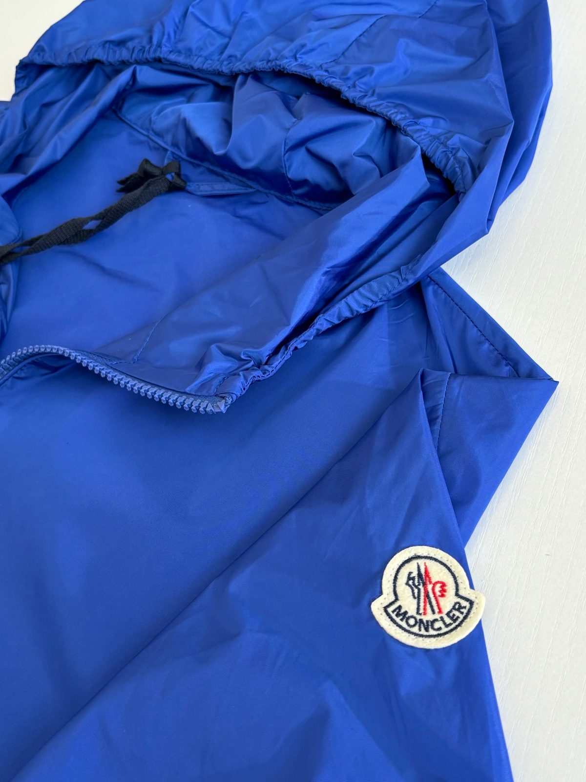 Moncler Nylon Windbreaker Jacket Blue