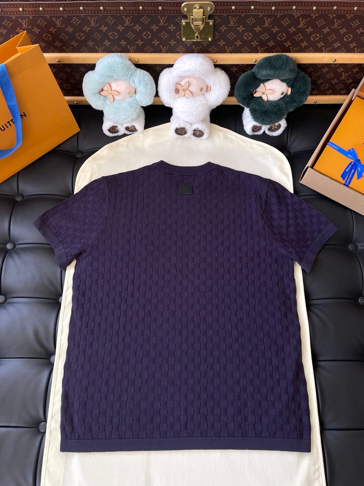 Louis Vuitton Damier Crewneck T-Shirt Purple