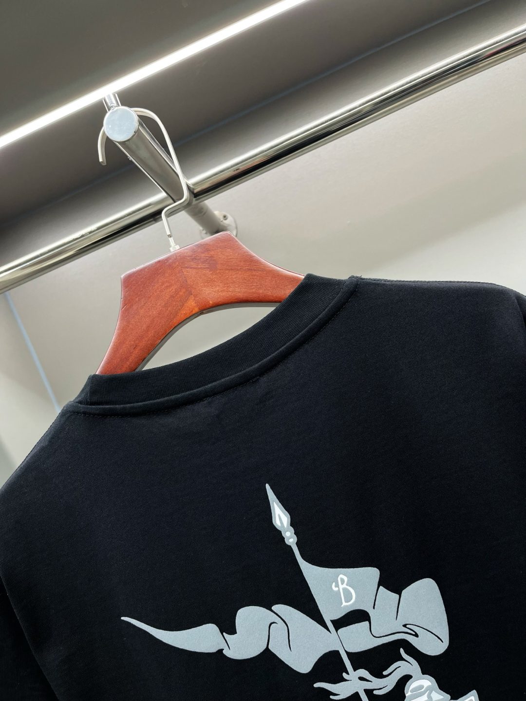 Burberry Knight Flag Embroidered T-Shirt