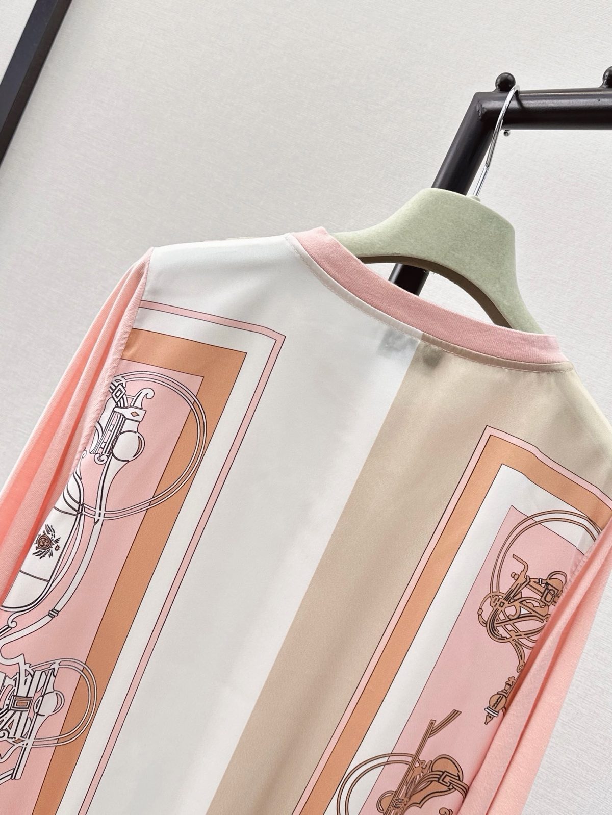 Hermès Silk Scarf Print Cashmere Cardigan