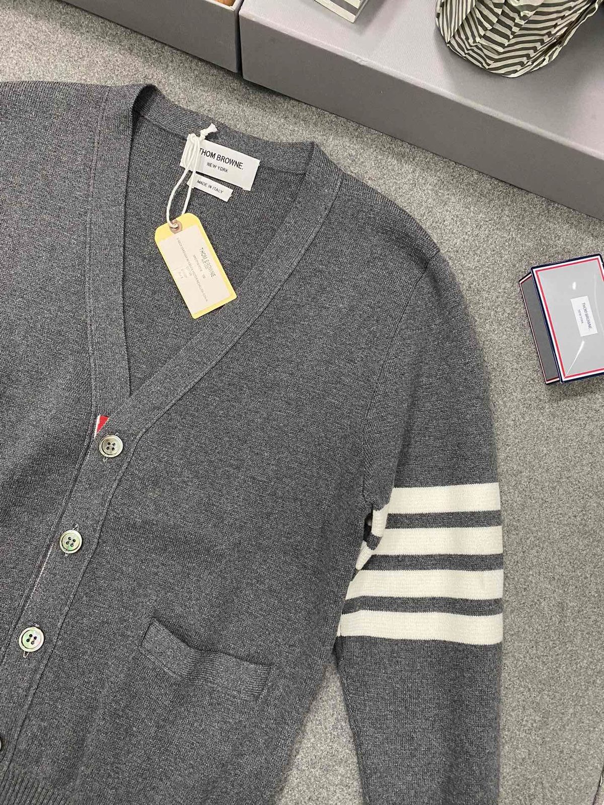 Thom Browne Striped Cardigan Sweater