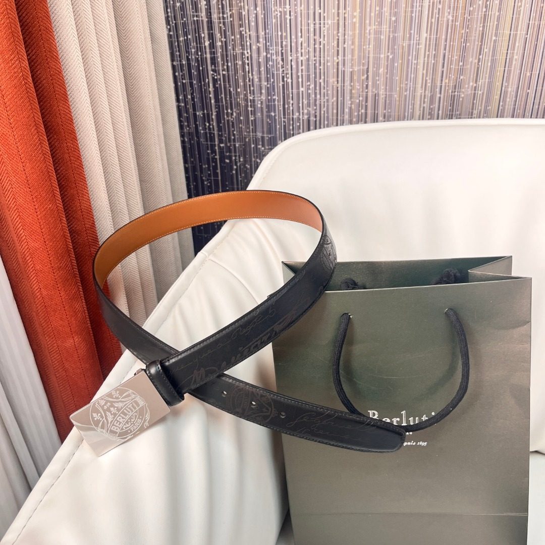 Berluti Reversible Leather Belt