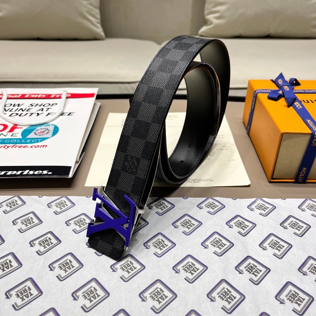 Louis Vuitton Damier Graphite Leather Belt