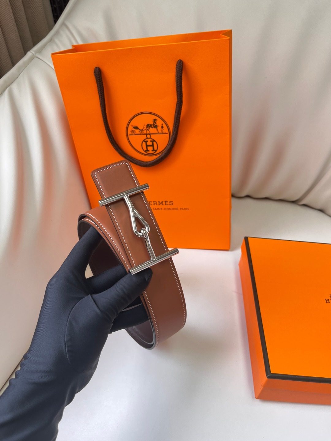 Hermès Reversible Leather Belt