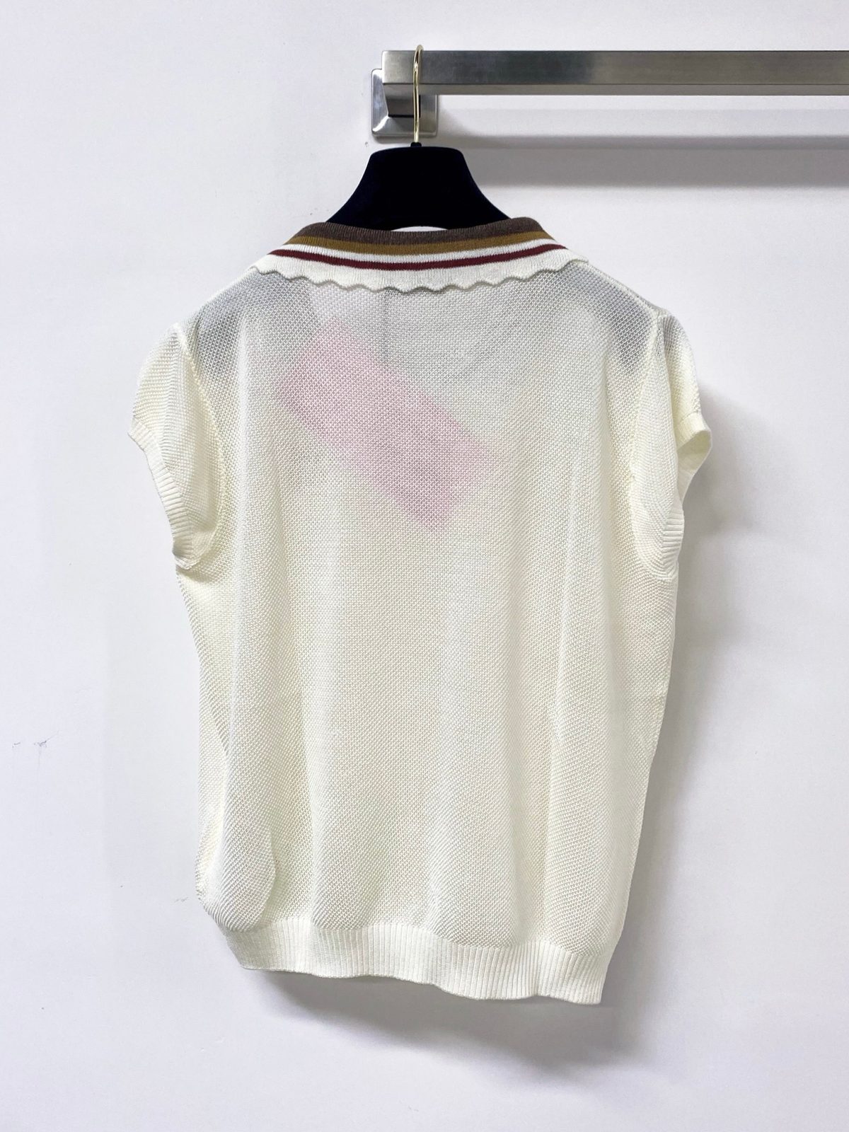 Miu Miu Logo Knit Polo Vest