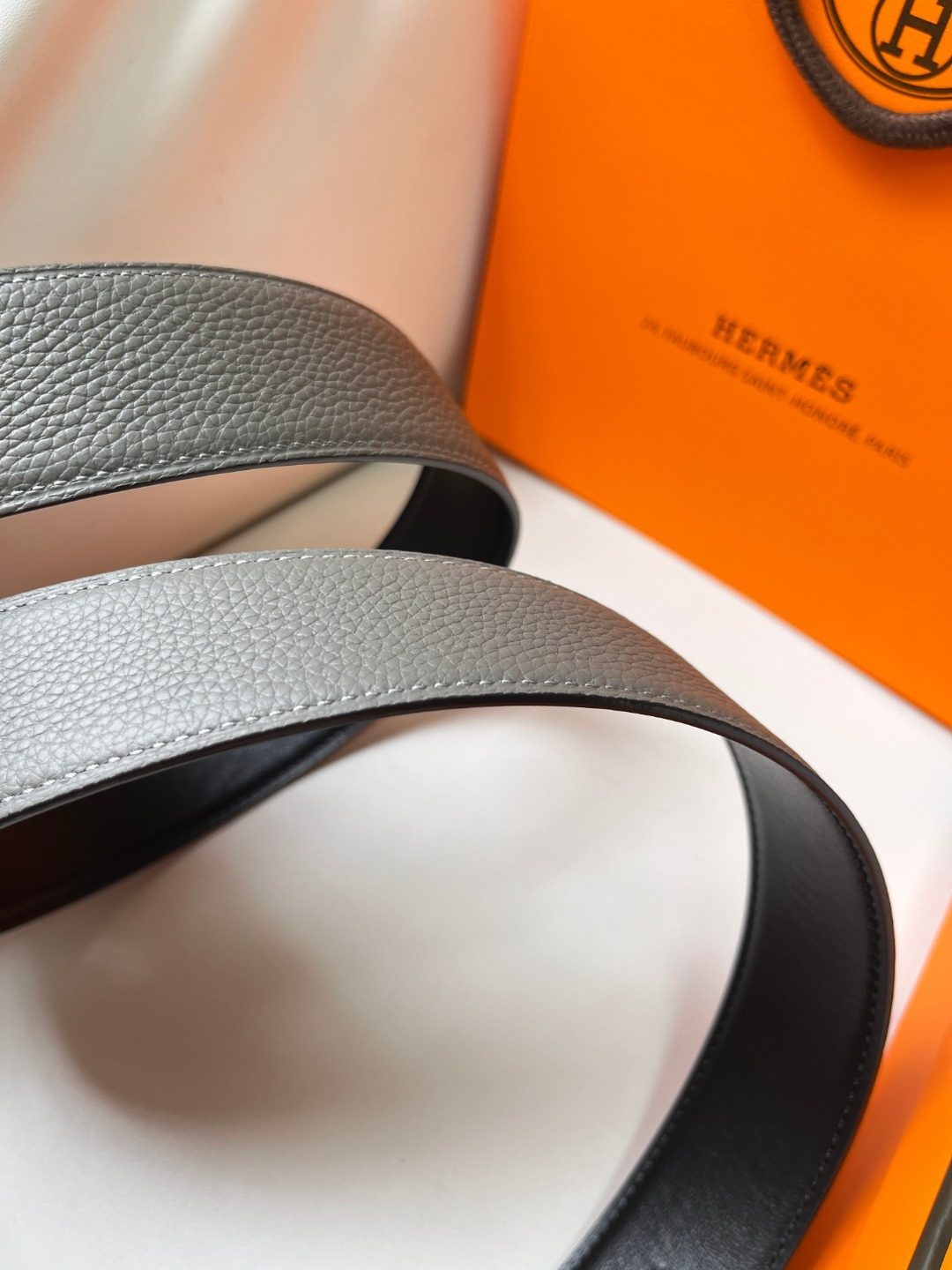 Hermès Reversible Leather H Belt