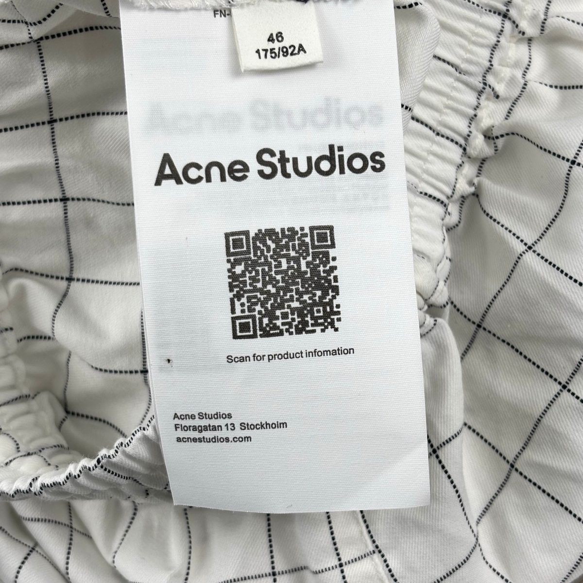 Acne Studios Grid Print Shorts