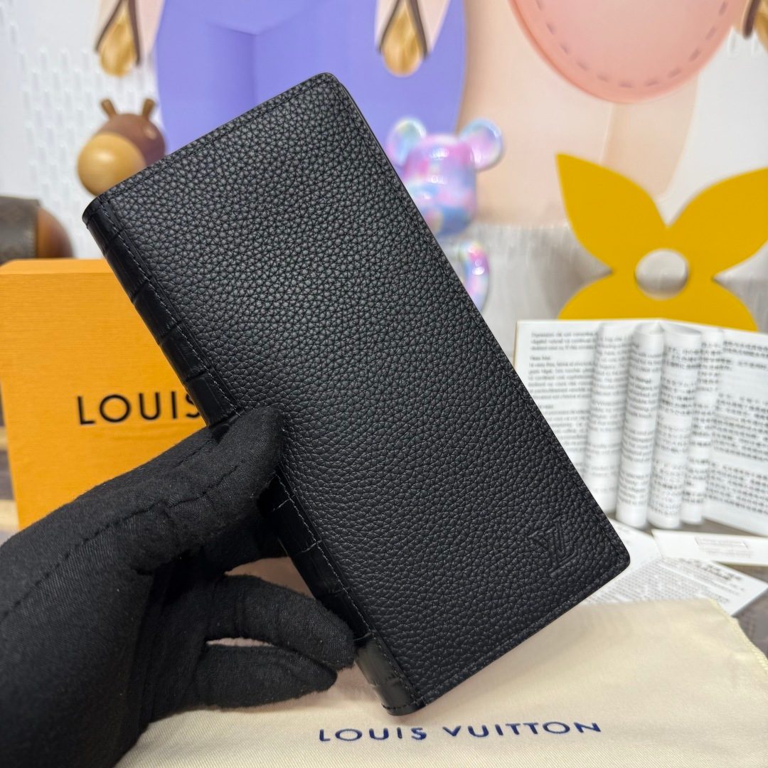 Louis Vuitton Black Leather Bifold Wallet