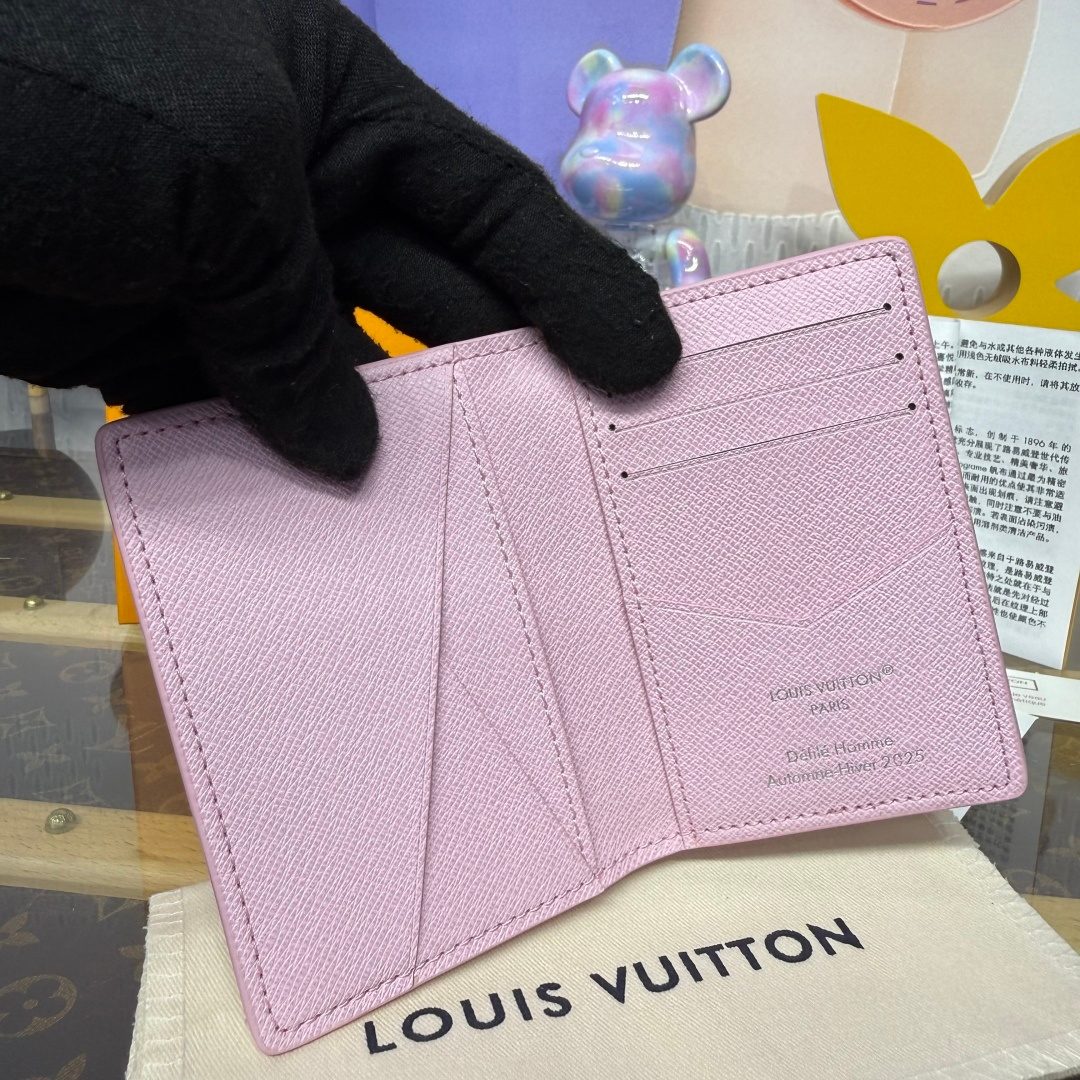 Louis Vuitton Damier Azur Card Holder Wallet Pink