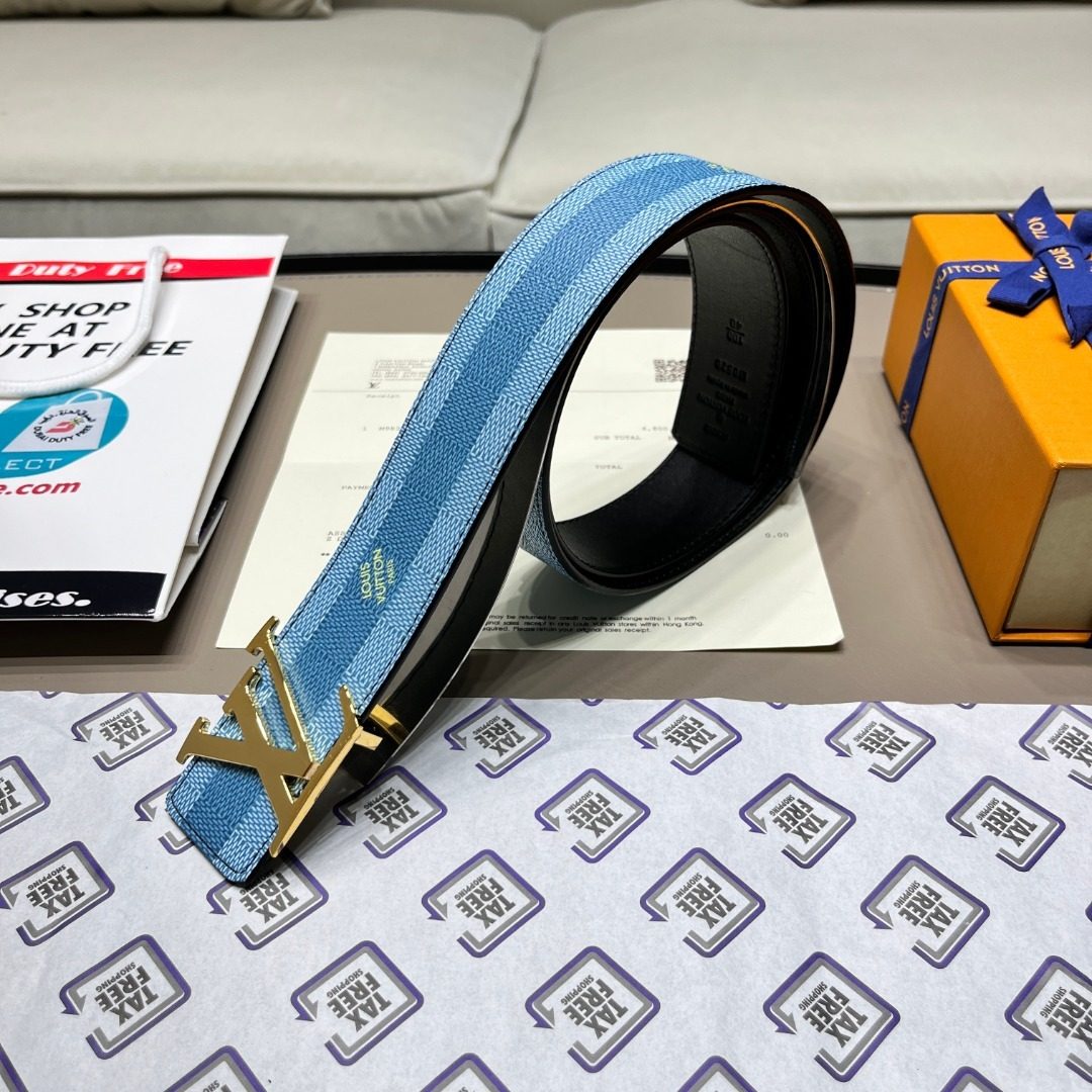 Louis Vuitton Damier Azur Canvas Belt
