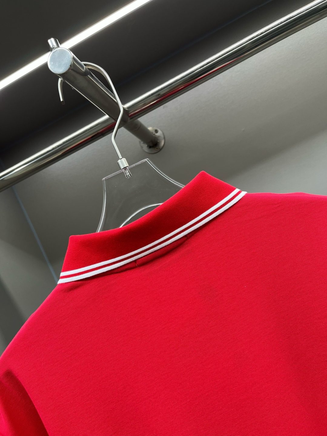 Burberry Men's Red Polo Shirt