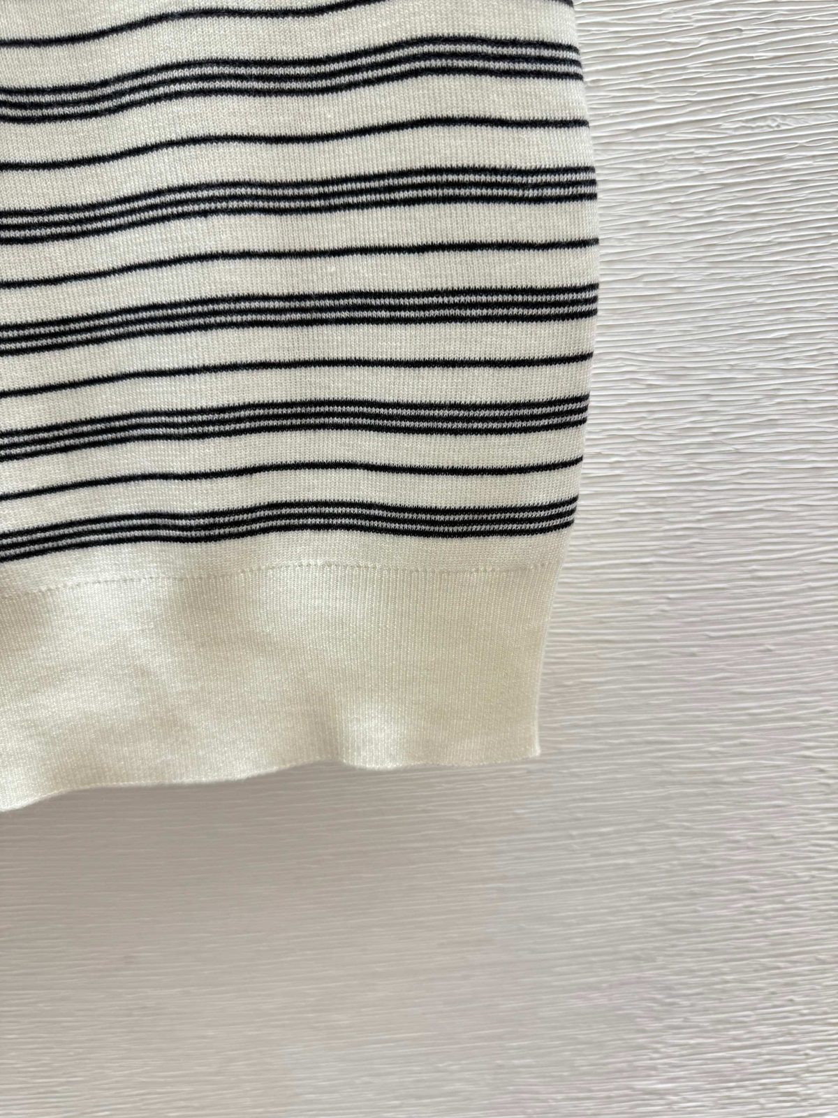 Miu Miu Striped Sleeveless Polo Vest