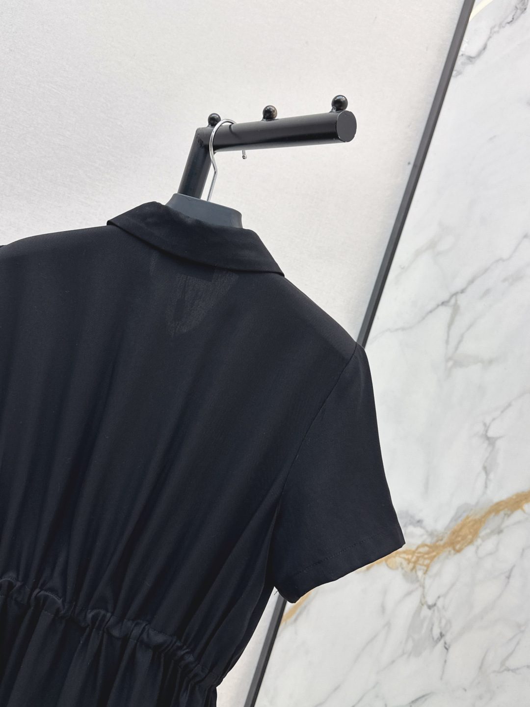 Prada Nylon Short-Sleeve Shirt Dress