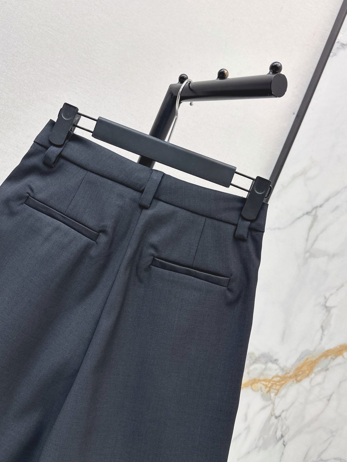 Prada Pleated Wool Shorts