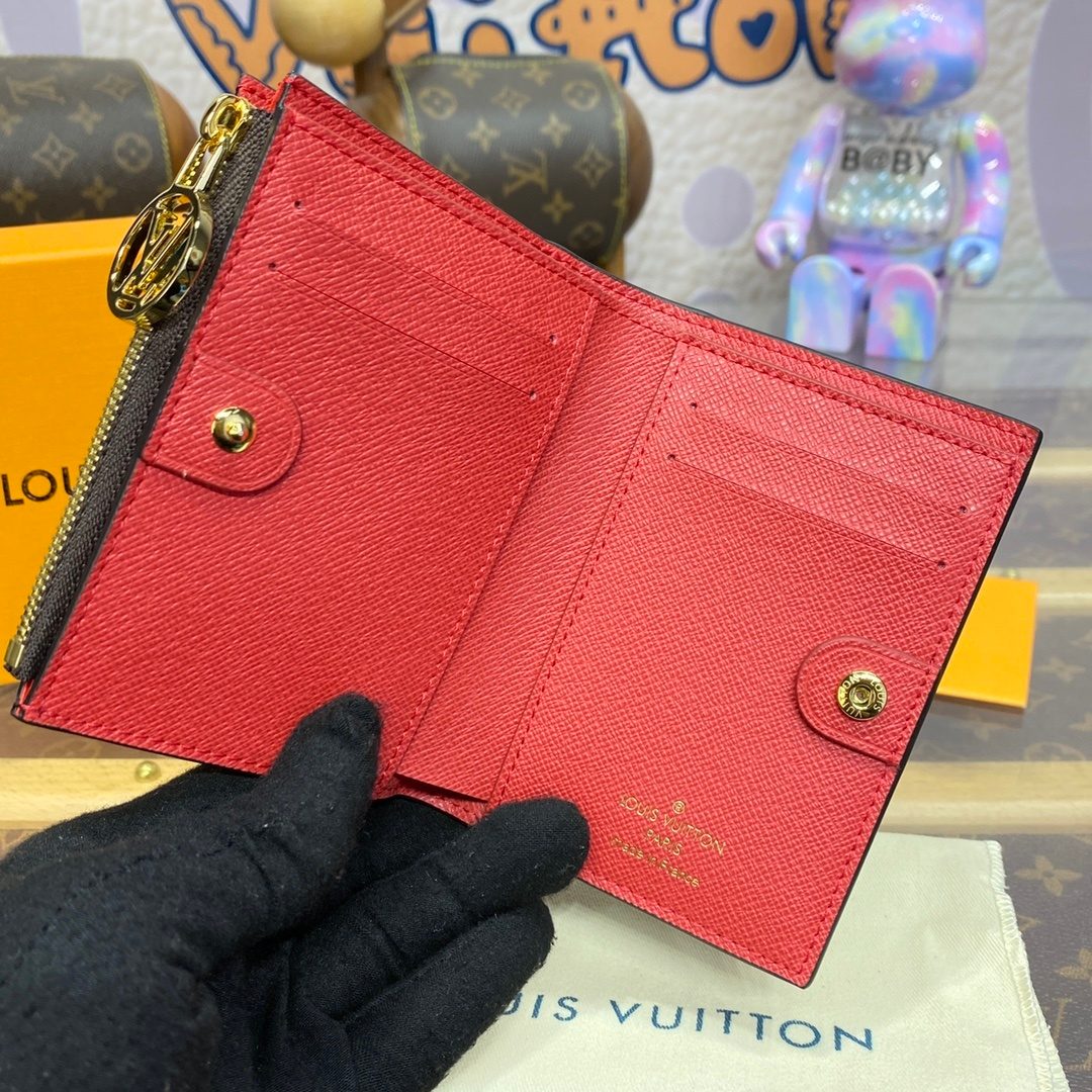 Louis Vuitton Epi Leather Bifold Wallet Red