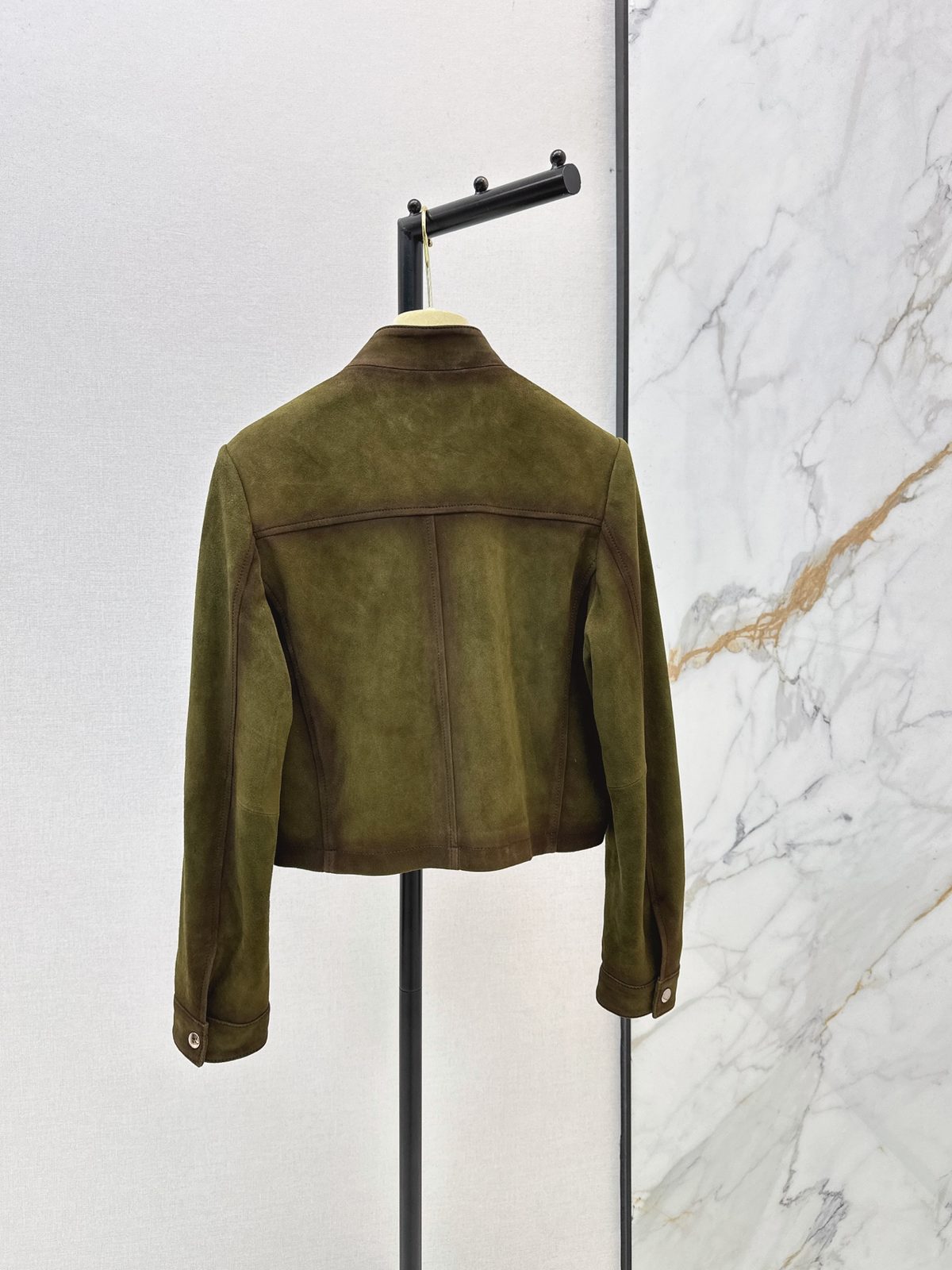 Miu Miu Suede Cropped Zip Jacket