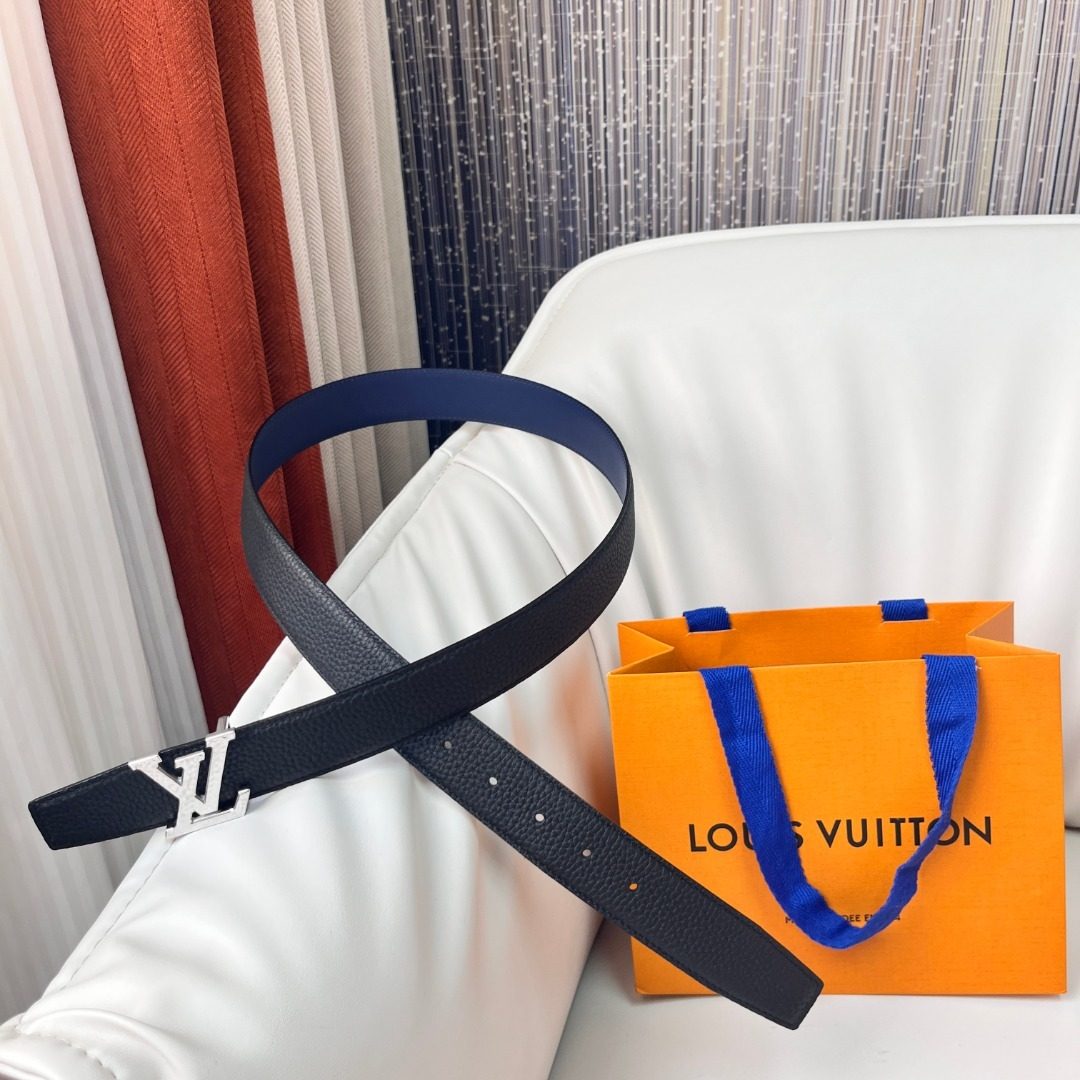 Louis Vuitton Damier Graphite Reversible Leather Belt