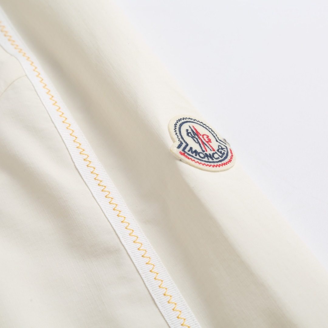 Moncler Hooded Zip Jacket Cream