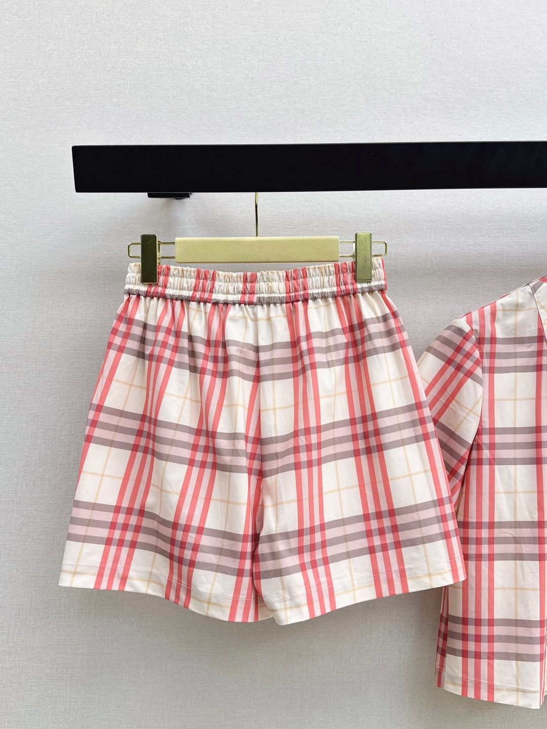 Burberry Plaid Shirt and Shorts Set