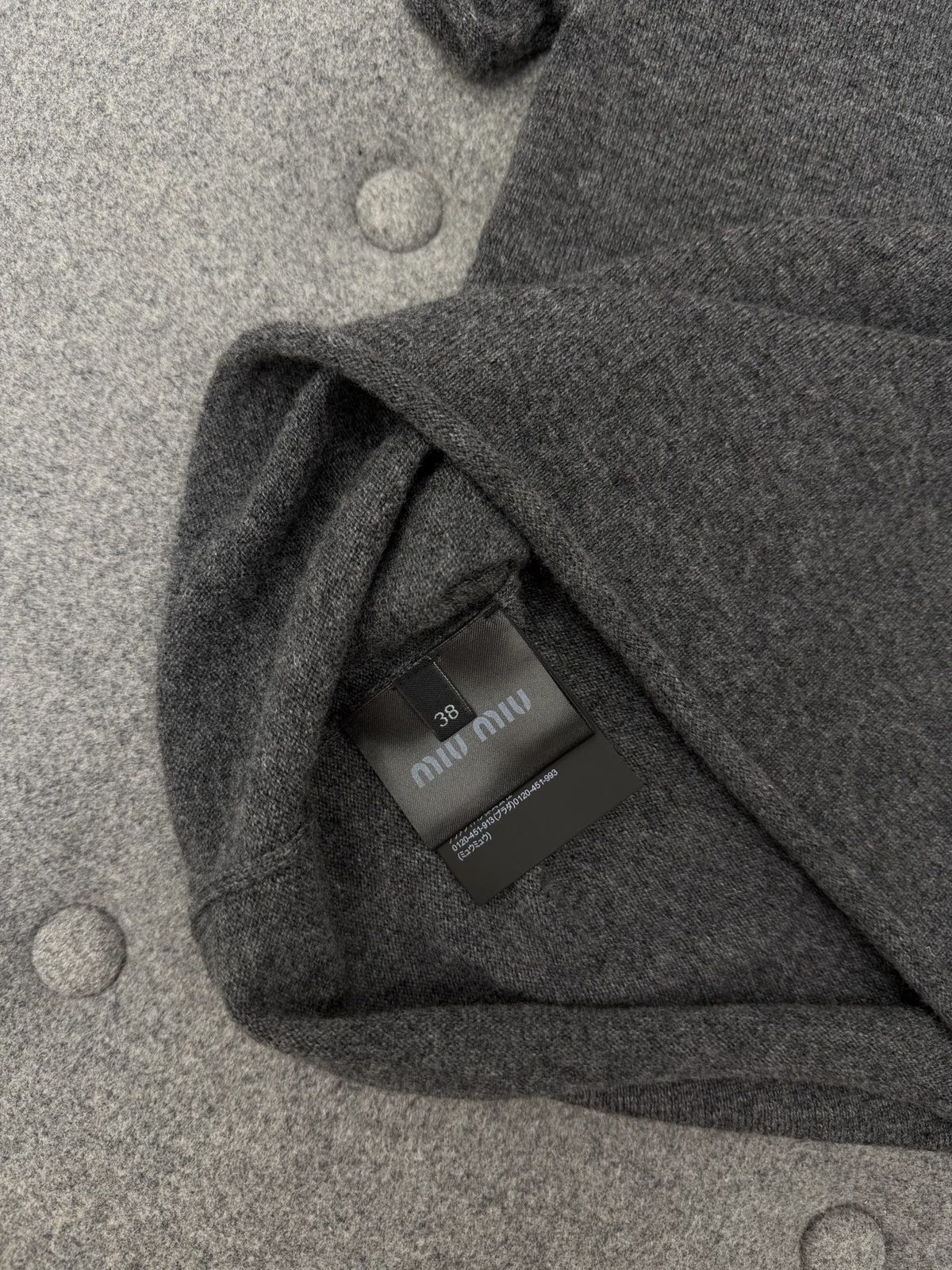 Miu Miu Men's Grey Wool Polo Shirt