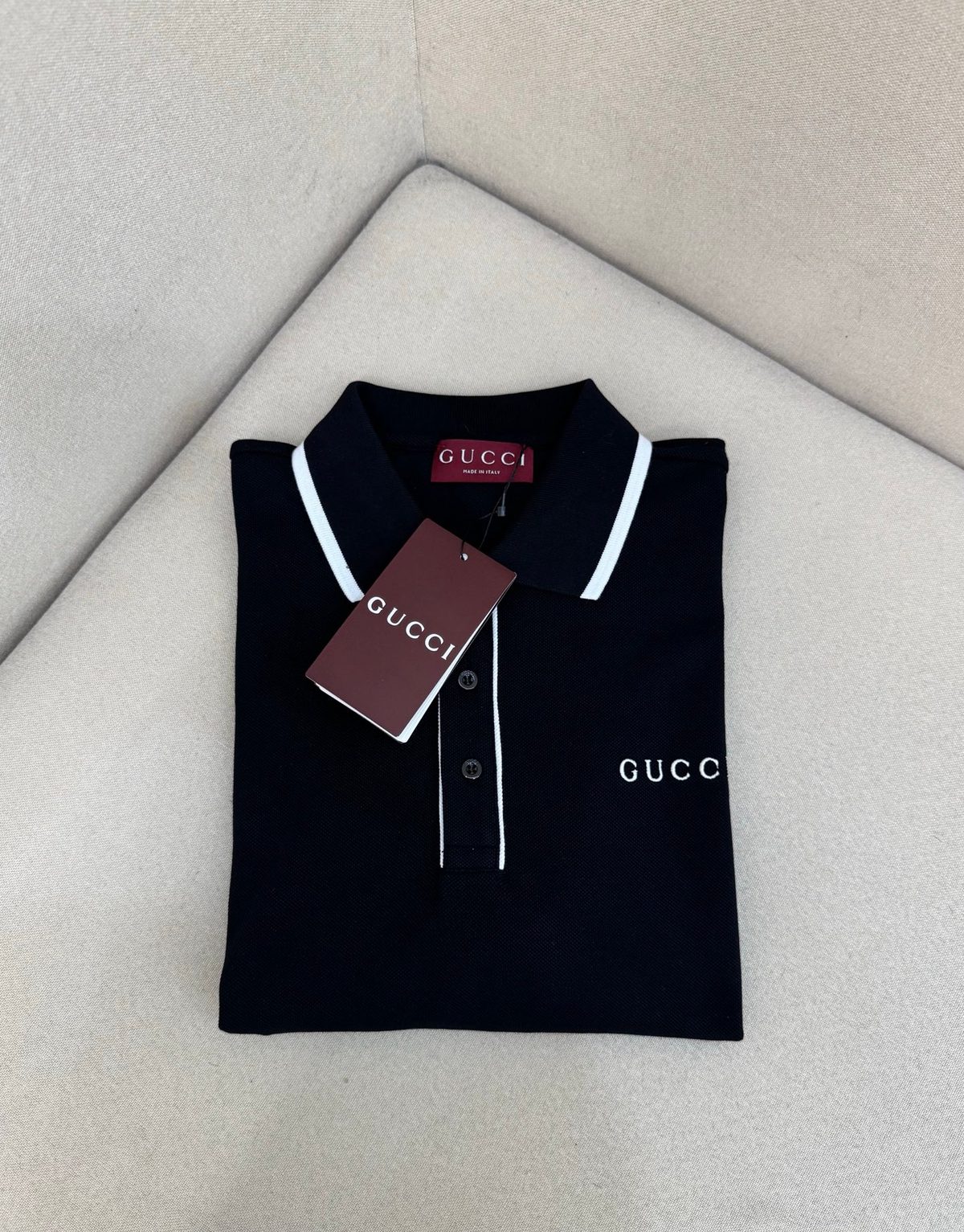 Gucci Logo Polo Shirt Black
