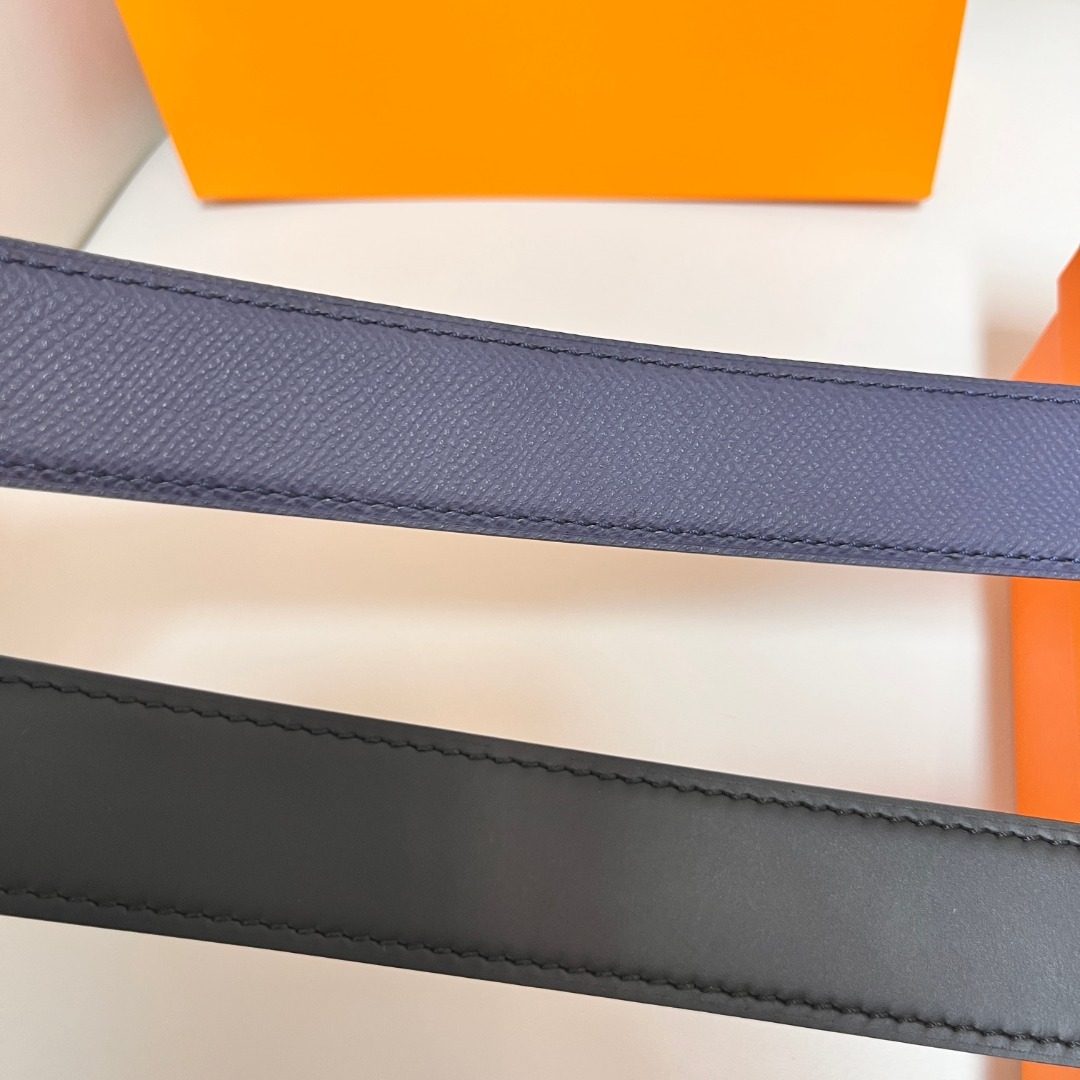 Hermès Reversible Leather Belt with H Buckle