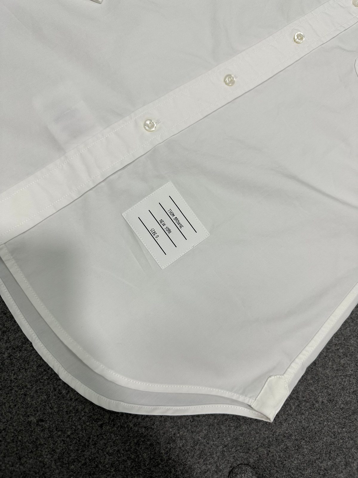 Thom Browne White Oxford Button-Down Shirt