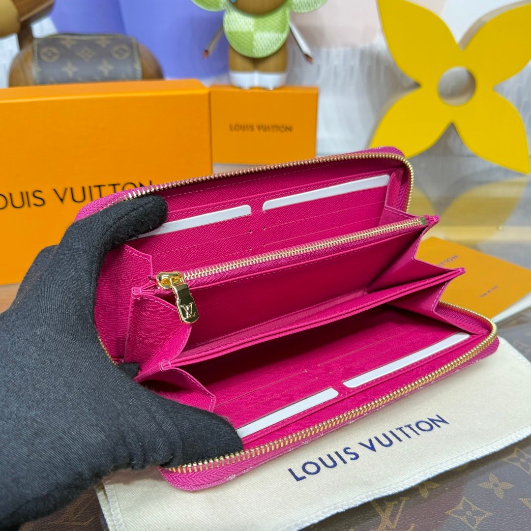Louis Vuitton Zippy Wallet Pink Epi Leather