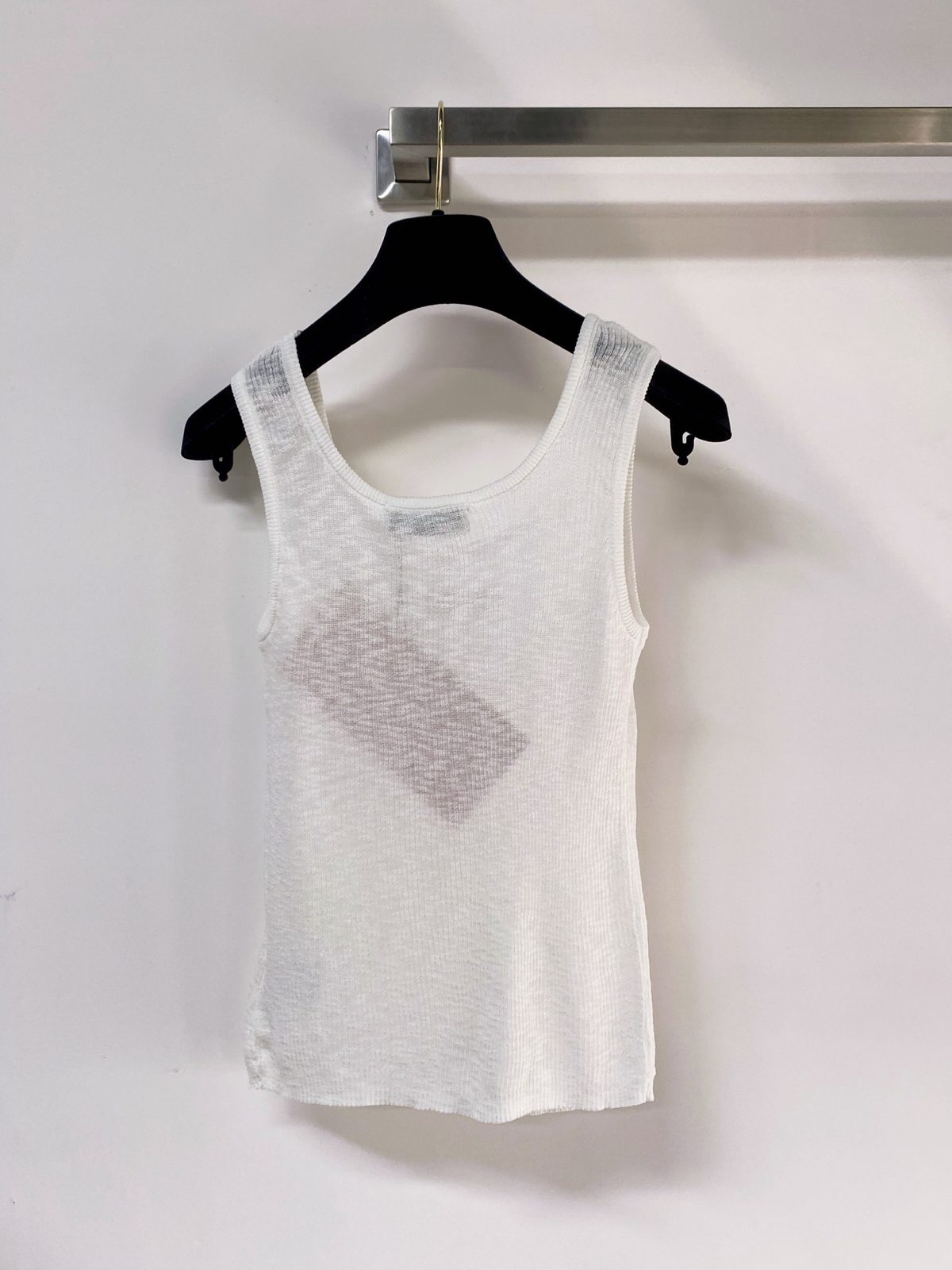 Miu Miu Tencel Nylon Ribbed Tank Top