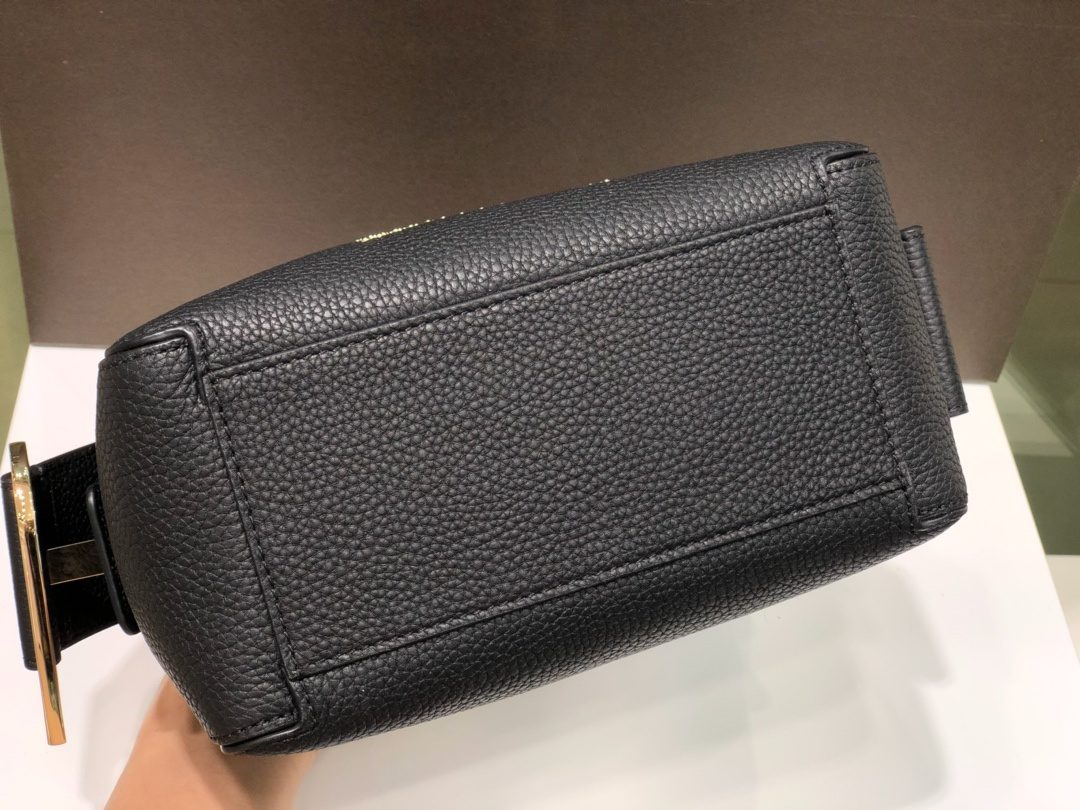 Delvaux Brillant Black Leather Cosmetic Bag