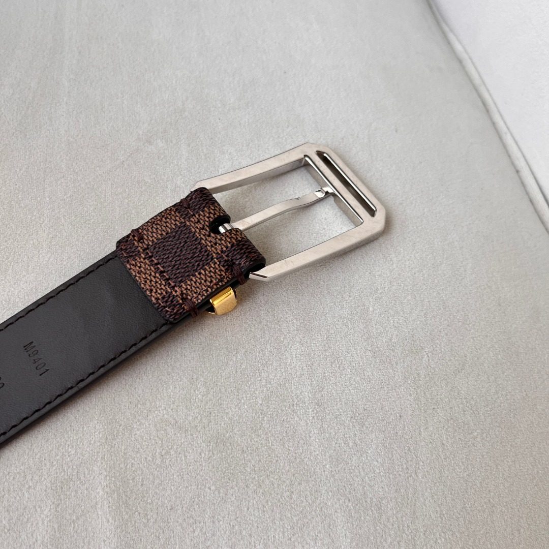 Louis Vuitton Damier Ebene Leather Belt