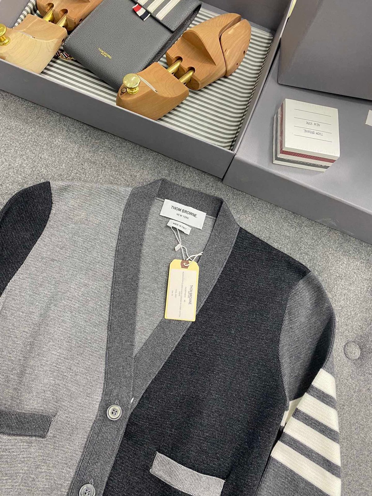 Thom Browne Striped Cardigan Sweater
