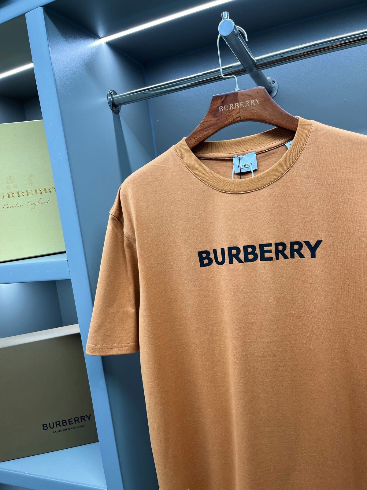 Burberry Logo Print Cotton T-Shirt